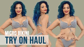 Micro Bikini TRY ON HAUL #11 ♡ Plus Size Curvy Outfit Idea | Fashion Nova Swimwear Haul