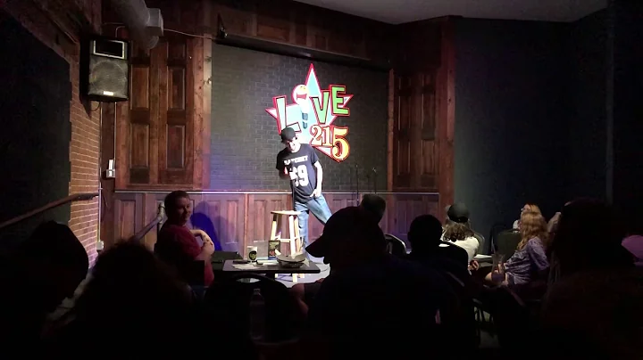 Comedian Daniel Hoskins preforming at the Loonybin...