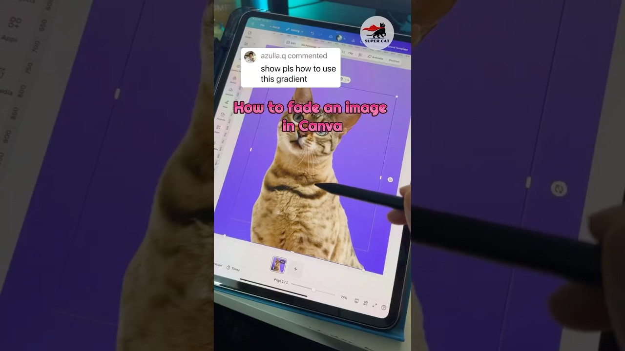How to add fade to image in Canva 