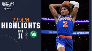 Knicks defeat Celtics in Boston behind Jalen Brunson's 39 points | April 11th, 2024