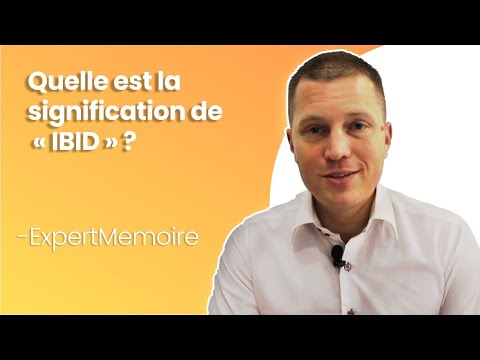 Vidéo: Qu'est-ce que ibid dans les notes de bas de page ?