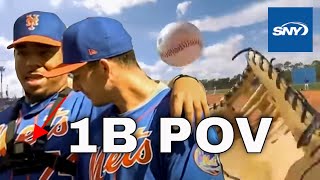 First Baseman POV: Mets' Dominic Smith wears GoPro for infield practice | SNY