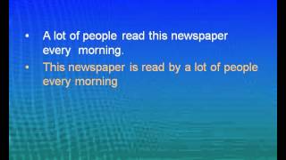 Passive voice exercise 3 use the present simple,past simple,present
perfect,or future tense