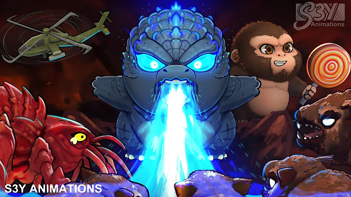 Baby Godzilla x Kong: Mini Godzilla, Kong vs Wart dogs, Scylla – Animation 30