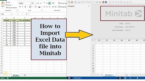 Import Excel data into Minitab || MINITAB ||
