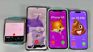 Incoming Call Motorolla Razr Ultra 40 vs S20+ Outgoing Call IPhone XR vs IPhone 15 PRO vs Motorolla