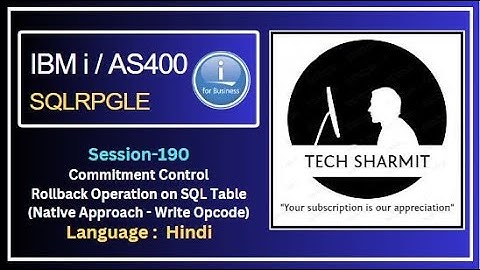 Rollback option on SQL Table  using native approach write opcode  in  Commitment Control in SQLRPGLE