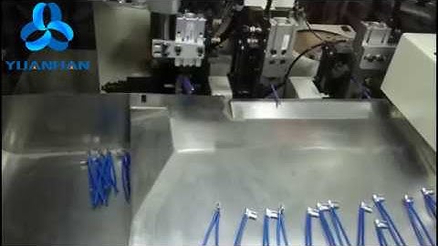 Automatic flag wire terminal crimping machine