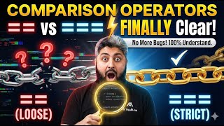 Comparison Operators | == vs === FINALLY Clear! | Class 16