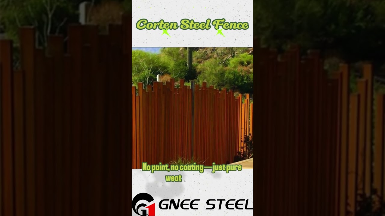 Modern Corten Steel Fence Panels for Privacy and Garden Design