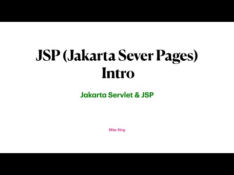 JSP (Jakarta Sever Pages) Intro