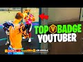 I Killed TOP V Badge YOUTUBER Player😱 | Grandmaster Top Global Lobby Fight | Free Fire