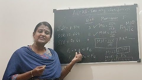 ANOVA- Two way classification in Tamil