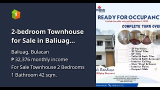 2-bedroom Townhouse for Sale in Baliuag Bulacan