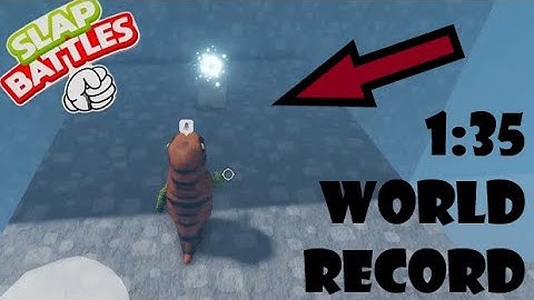 Frostbite Obby WORLD RECORD 1:35:076 | slap battles | Roblox
