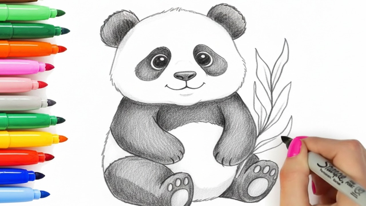 How to Draw a Cute Panda (Easy Pencil Shading for Beginners)