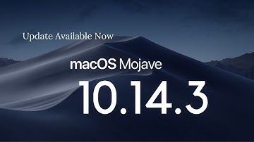 MacOs Mojave Update 10.14.3