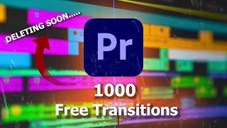 1000 Free Drag And Drop Transitons For Adobe Premiere Pro 🤯