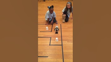 Lower School Robotics team and robot maze