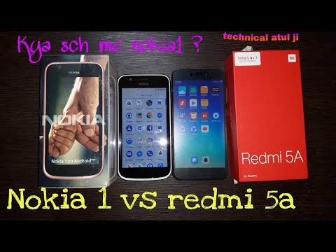 Nokia 1 vs redmi 5a full speed test in hindi