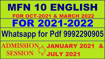MFN 10 Solved Assignment 2021-22 in English,  Whatsapp For Full Pdf  9992290905.