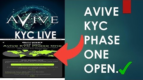Avive Kyc phase one | How to verify Avive Kyc  | Avive update | Avive mining kyc