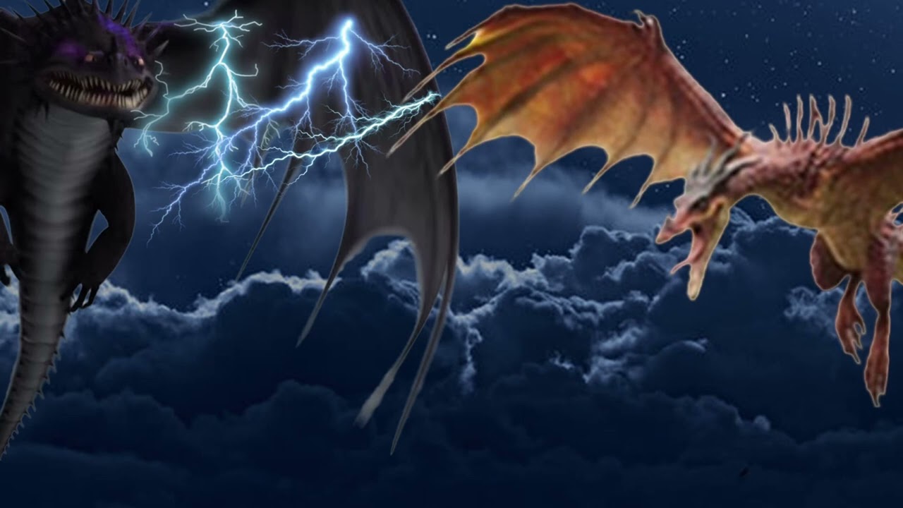 The banana splits into the multiverse 16 scene: Lava fang vs Skrill (read the description)