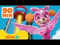 PAW Patrol Mighty Pups Rescues! w/ Skye, Chase, Marshall & Rubble | 90 Minute Compilation | Nick Jr.