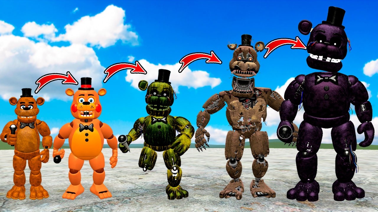 LA EVOLUCION DE FREDDY DE FIVE NIGHTS AT FREDDY'S - Garry's Mod