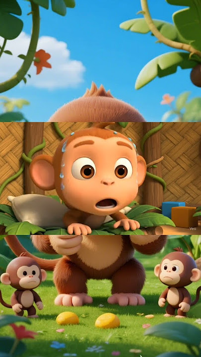 Dia Jadi shimpansini bananini Karena Rakus?! 😱🍌 #FabelAnak #ShortsMoral #CeritaAnak #kartunanak