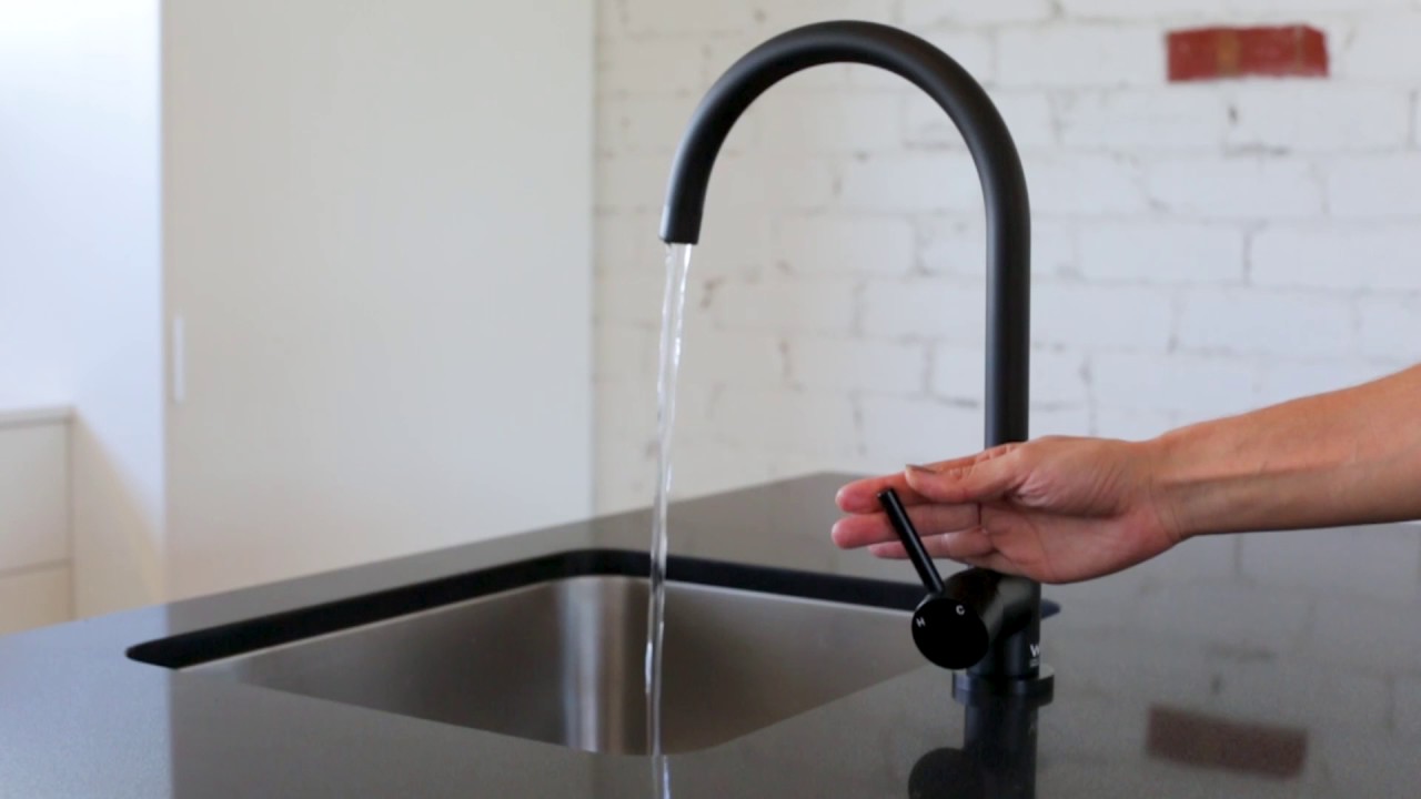 Matte Black Kitchen Mixer Tap by Meir