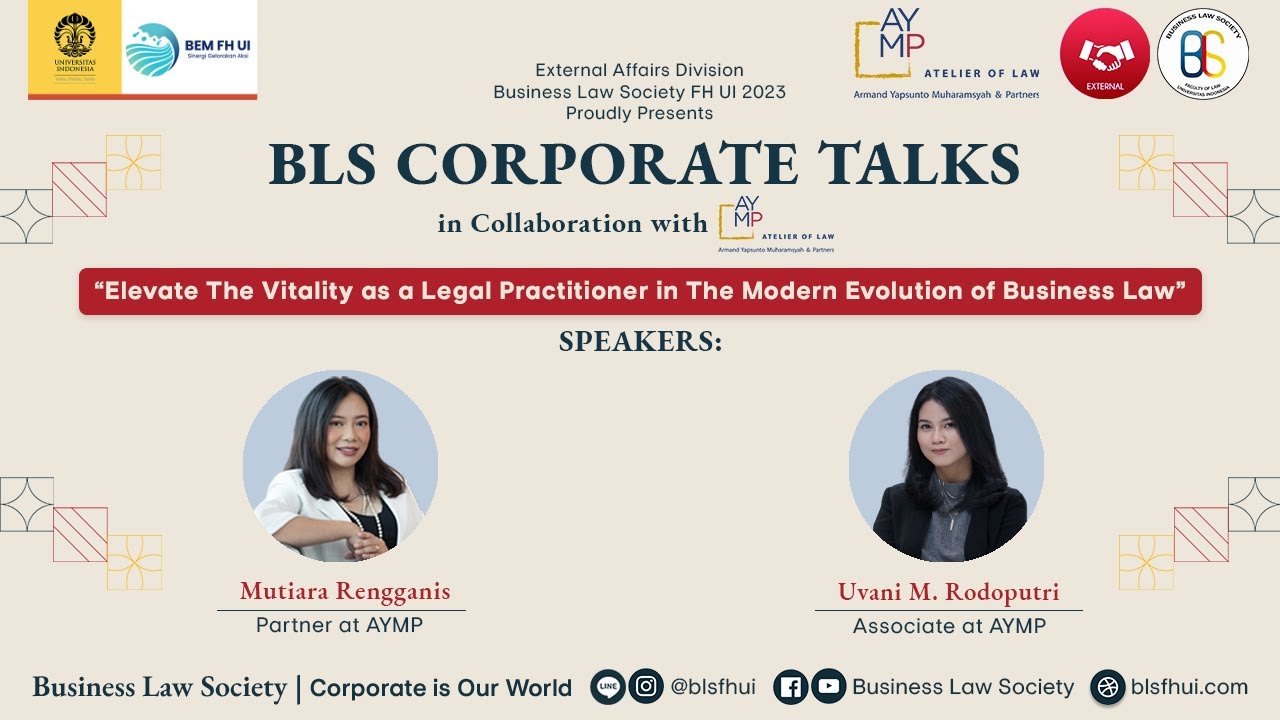 BLS Corporate Talks in Collaboration with AYMP Atelier of Law YouTube