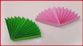 Folding Fan Easy | How To Make Paper Fan Origami | Paper Fan