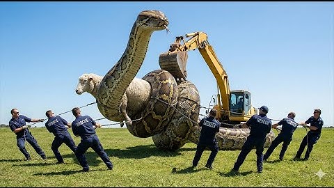 Brave Rescue Heroes Save Helpless Sheep from Giant Python Attack 🐑🐍