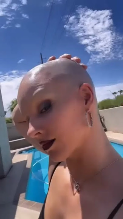 Beautiful bald girl #bald #headshave #trending #baldlook #baldhead