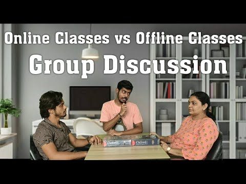 Online Classes vs Offline Classes Group Discussion | Group Discussion in English | GD and Debate