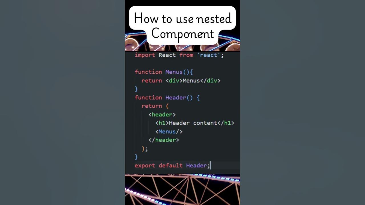 How to use the nested component in react #growwithjitubhaiya - YouTube