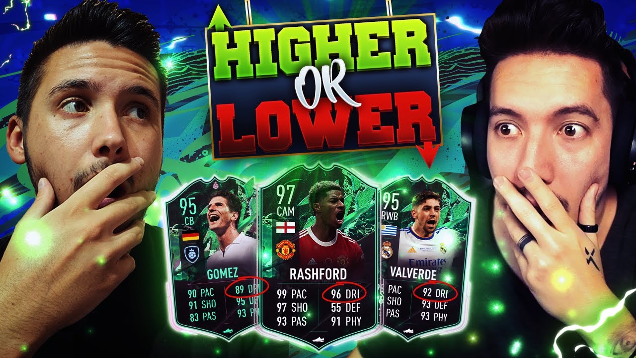 HIGHER OR LOWER BATTLE ⚽🔥 FIFA 22 w/ Manti