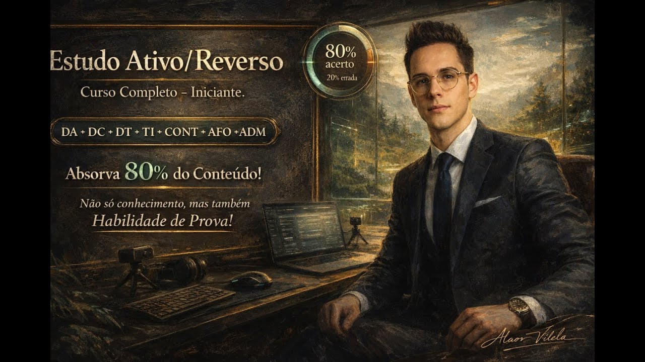 LIVE 1 - Estudo Ativo/Reverso — Curso Completo (Iniciante). Prof - Alaor Vilela.