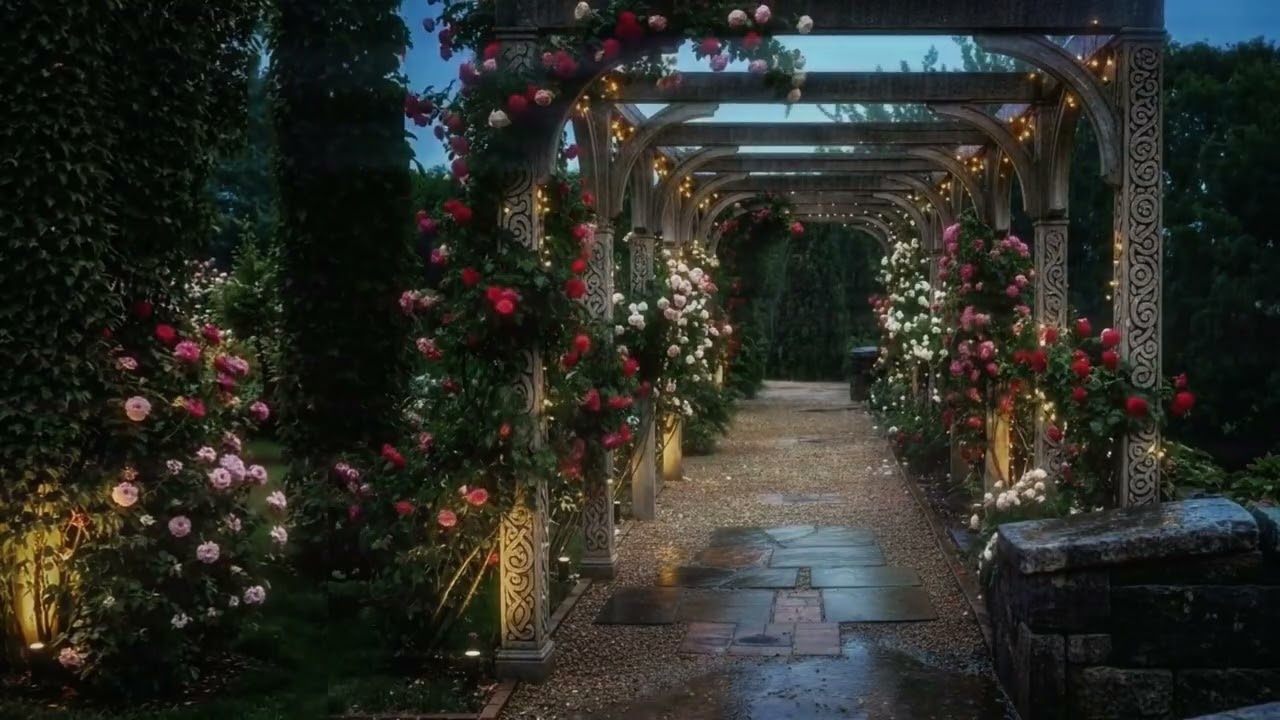 I FOUND A HİDDEN GARDEN. No one can find you here. RAIN ASMR sounds  (1 HOUR)🌙