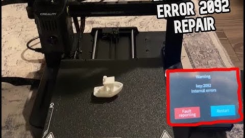 Creality Ender V3 KE Error 2092