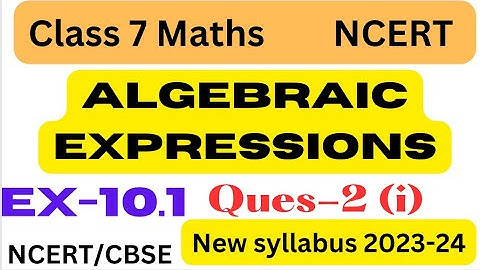 Class 7 Maths - Chapter 10 - Algebraic Expressions - Exercise 10.1 - Q.2 - New syllabus - NCERT/CBSE