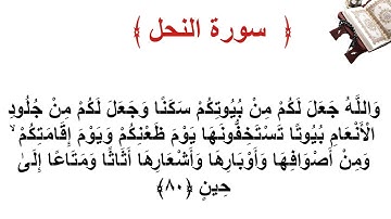 سورة النحل الأية 80