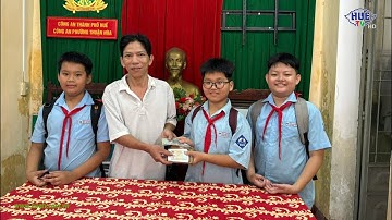 3 học sinh nhặt được của rơi trả người đánh mất