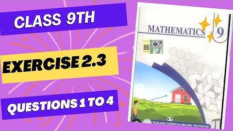 9Th Class ll New Book 2025 ll unit 2 Logarithms Exercise 2.3 Punjab text Book