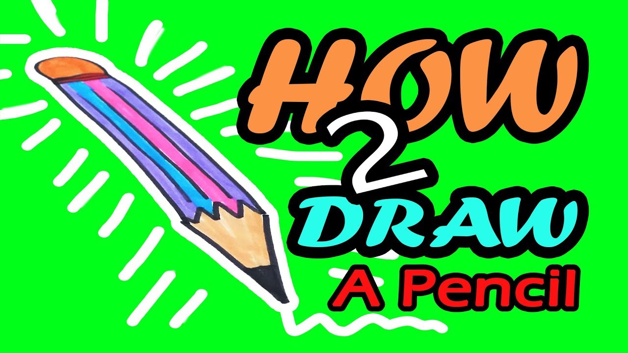 طريقه رسم قلم بطريقة سهلة جدا للأطفال - How to draw a pencil for kids easy