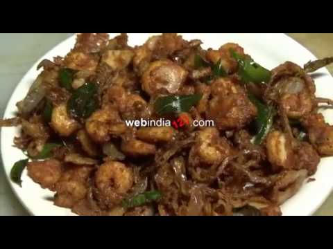 Prawns Dry Fry | Prawns Recipes | Webindia123.com