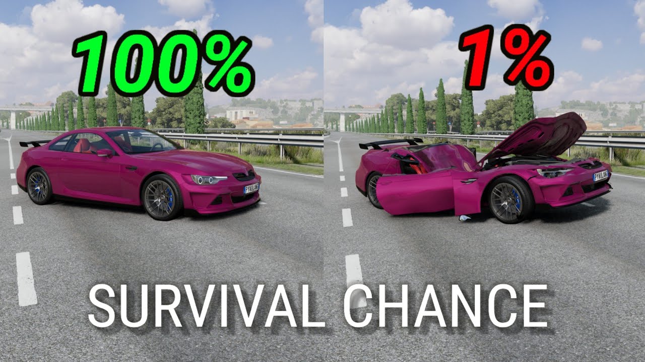 Realistic Survival Chance Crashes #08 - BeamNG Drive | PywulangBng