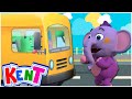 Wheels On The Bus Go Round And Round | Kent The Elephant | Nursery Rhymes & Kids Songs