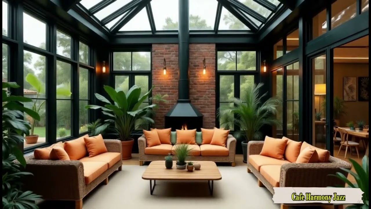 ☕️ Spring Coffee Shop Ambience ☕ Soft Jazz Music for Relaxing/Studying/Working